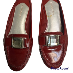 Red Leather‎ Slides Size 6M